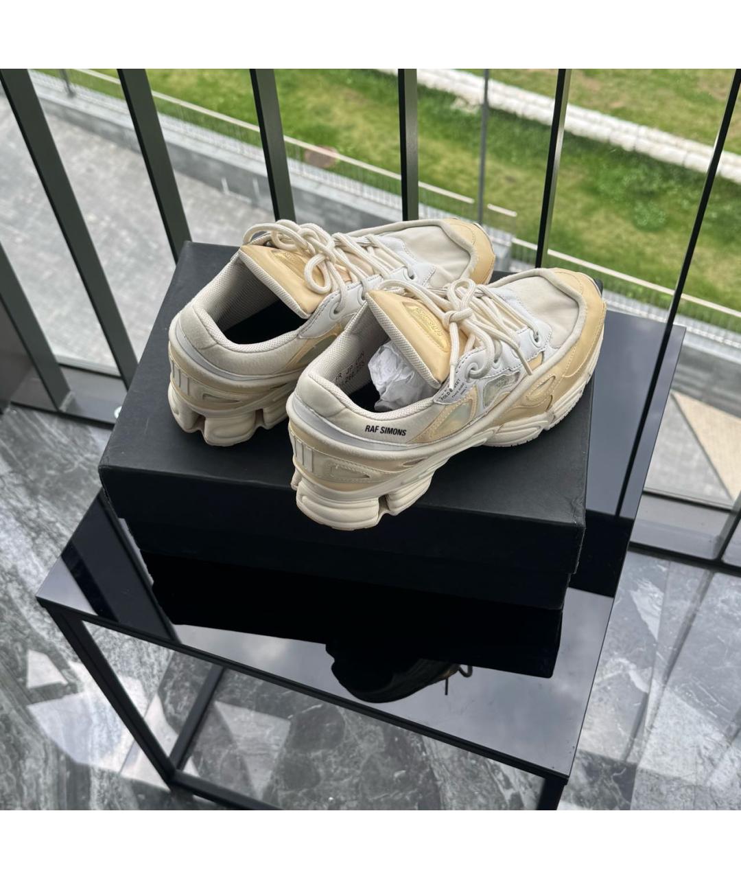 ADIDAS X RAF SIMONS Бежевые низкие кроссовки / кеды, фото 3