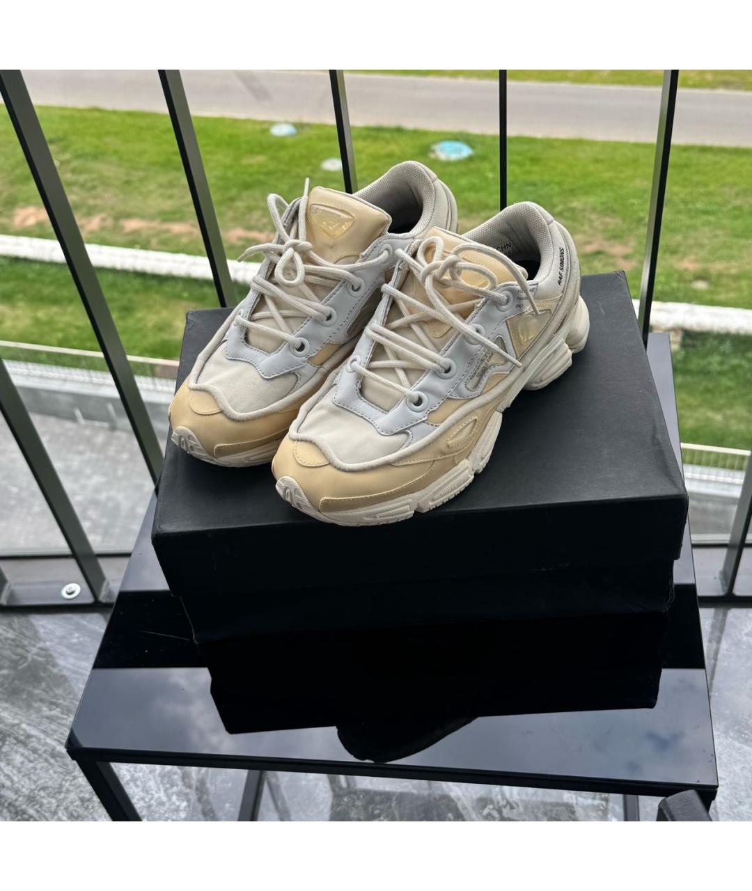 ADIDAS X RAF SIMONS Бежевые низкие кроссовки / кеды, фото 2
