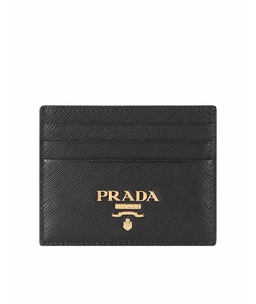 PRADA Черный кожаный кардхолдер, фото 1