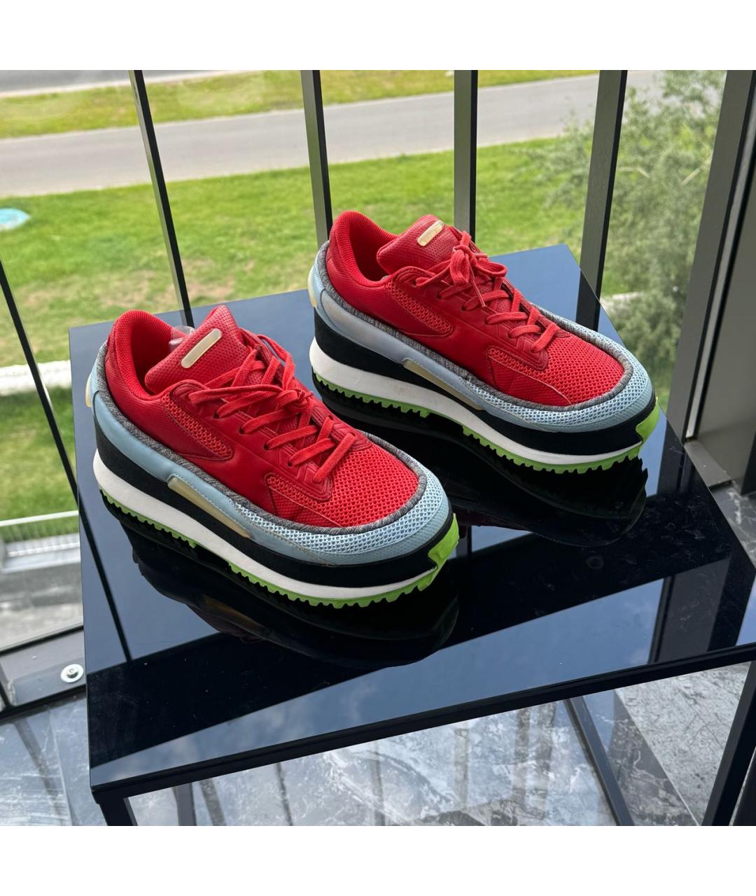 RAF SIMONS Красные низкие кроссовки / кеды, фото 2