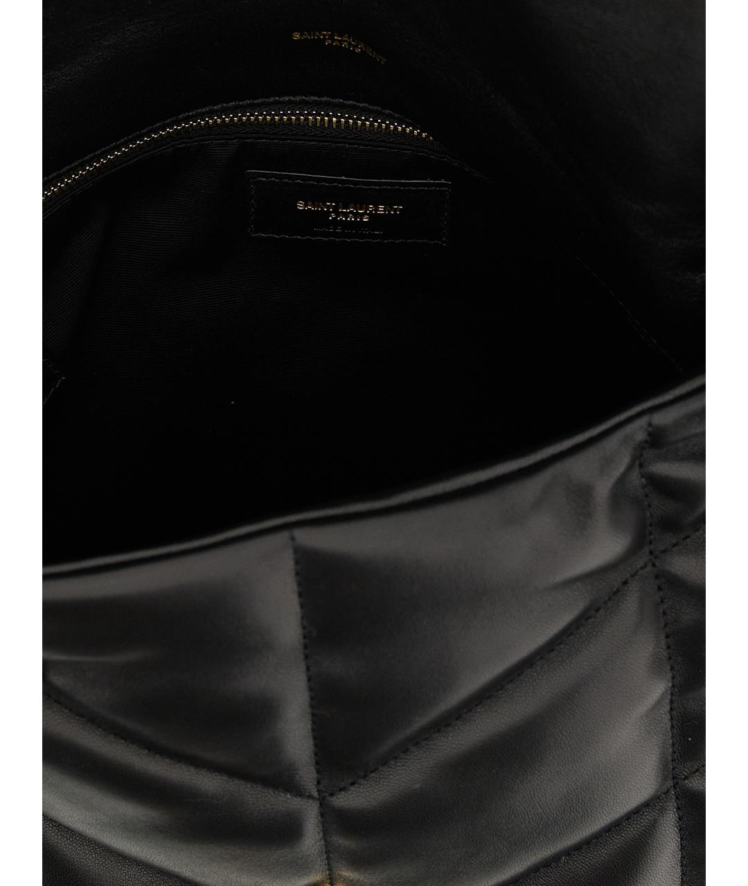 SAINT LAURENT Черная кожаная сумка через плечо, фото 4