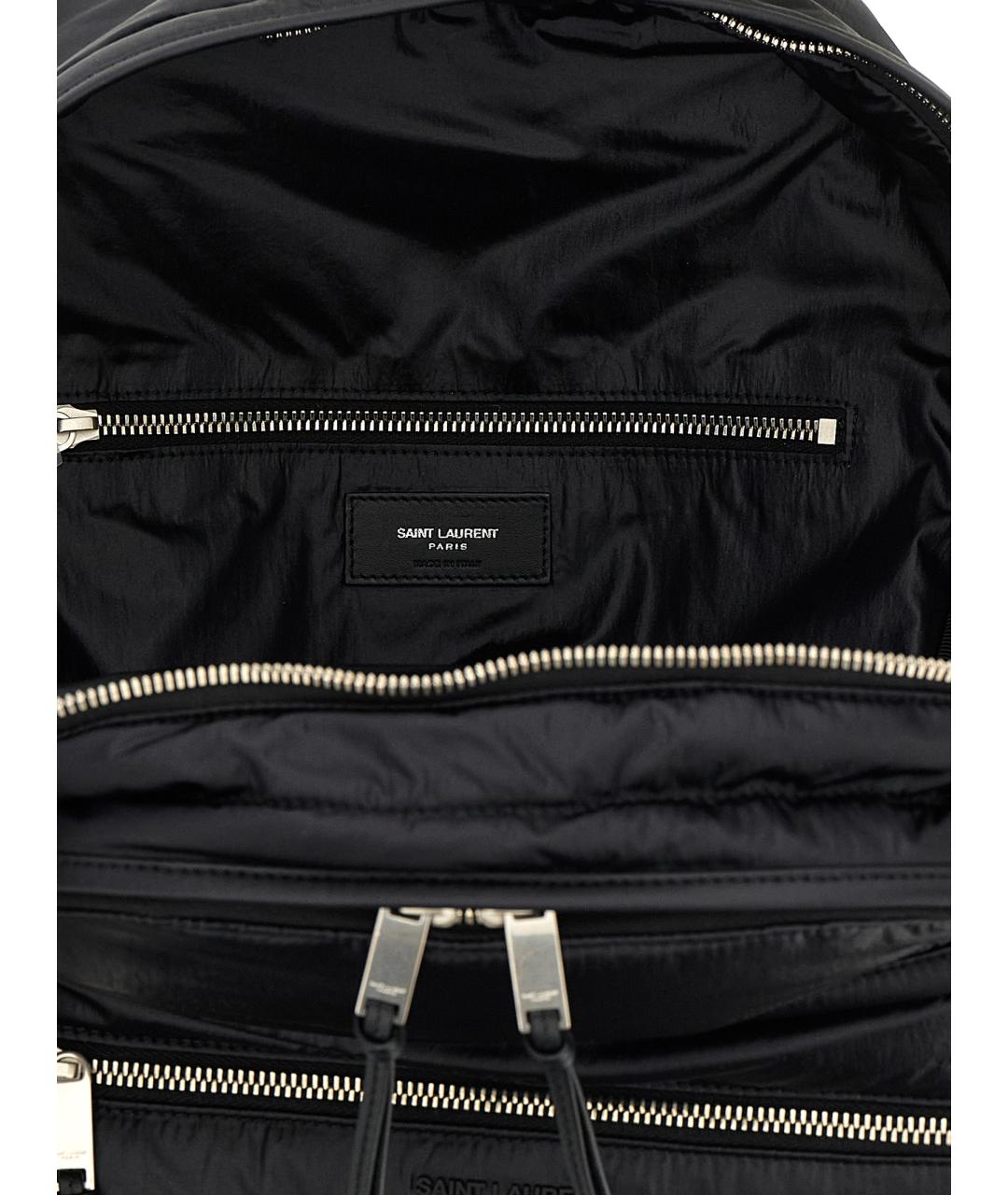 SAINT LAURENT Черный синтетический рюкзак, фото 4