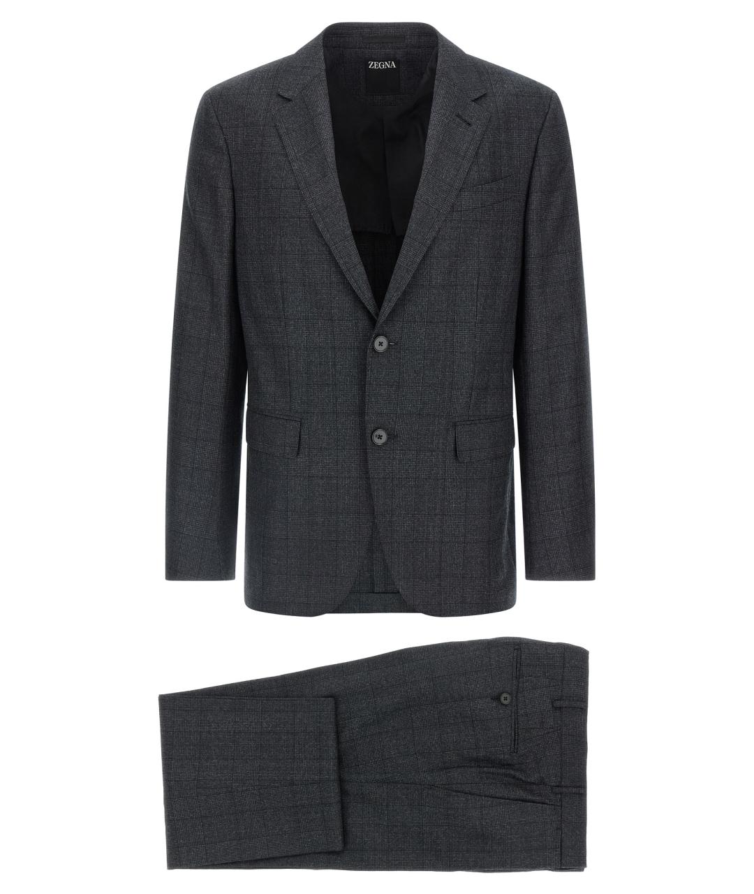 ZEGNA Серый классический костюм, фото 1