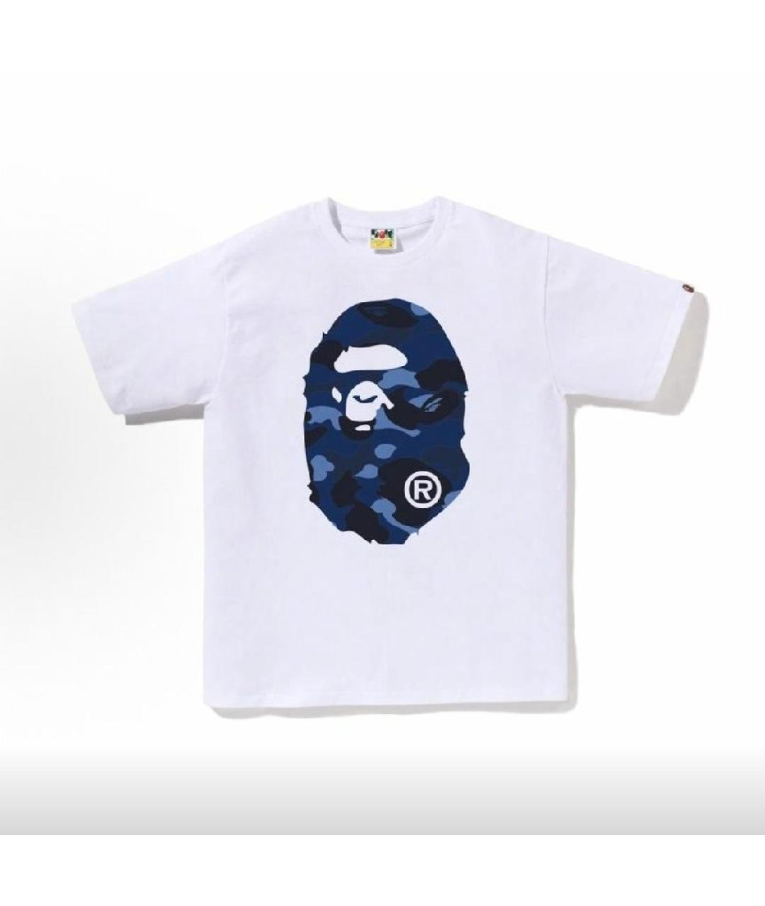 A BATHING APE Белая хлопковая футболка, фото 7