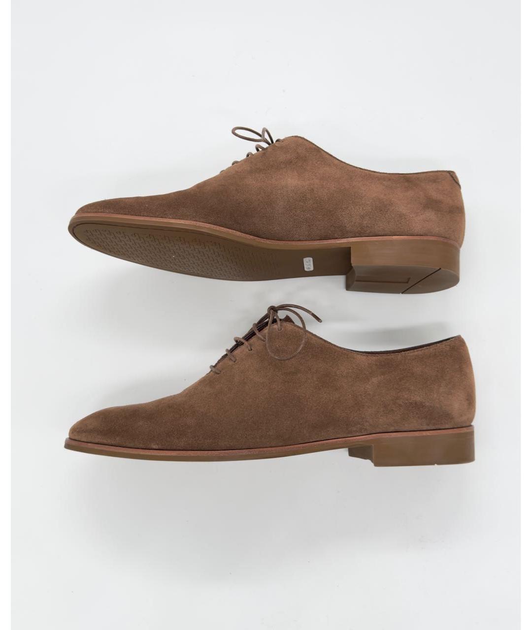 LORO PIANA Коричневые замшевые туфли, фото 9