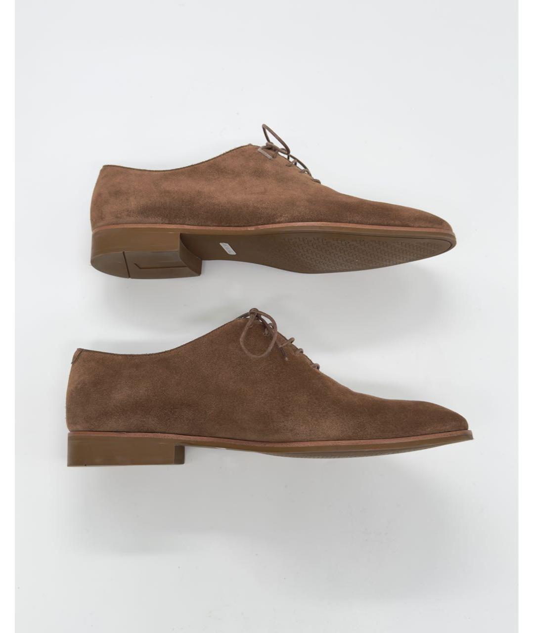 LORO PIANA Коричневые замшевые туфли, фото 3