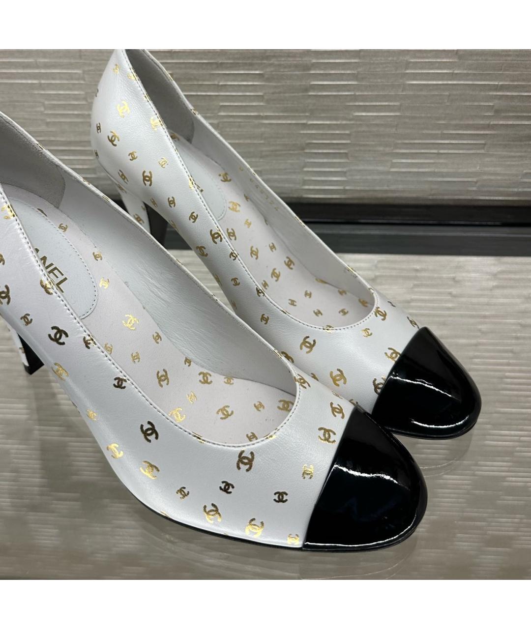 CHANEL Белые кожаные туфли, фото 2