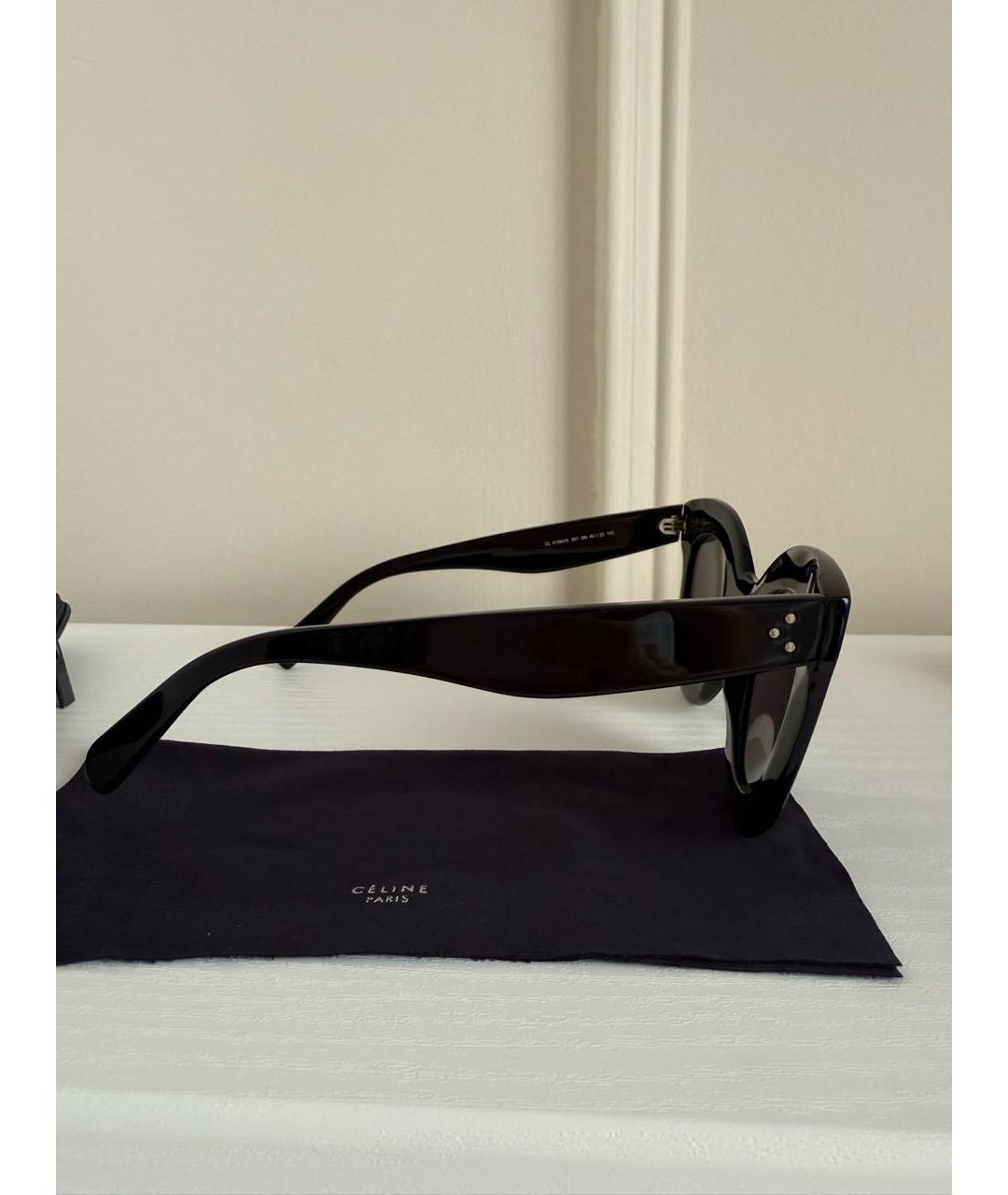 CELINE Черные пластиковые солнцезащитные очки, фото 4