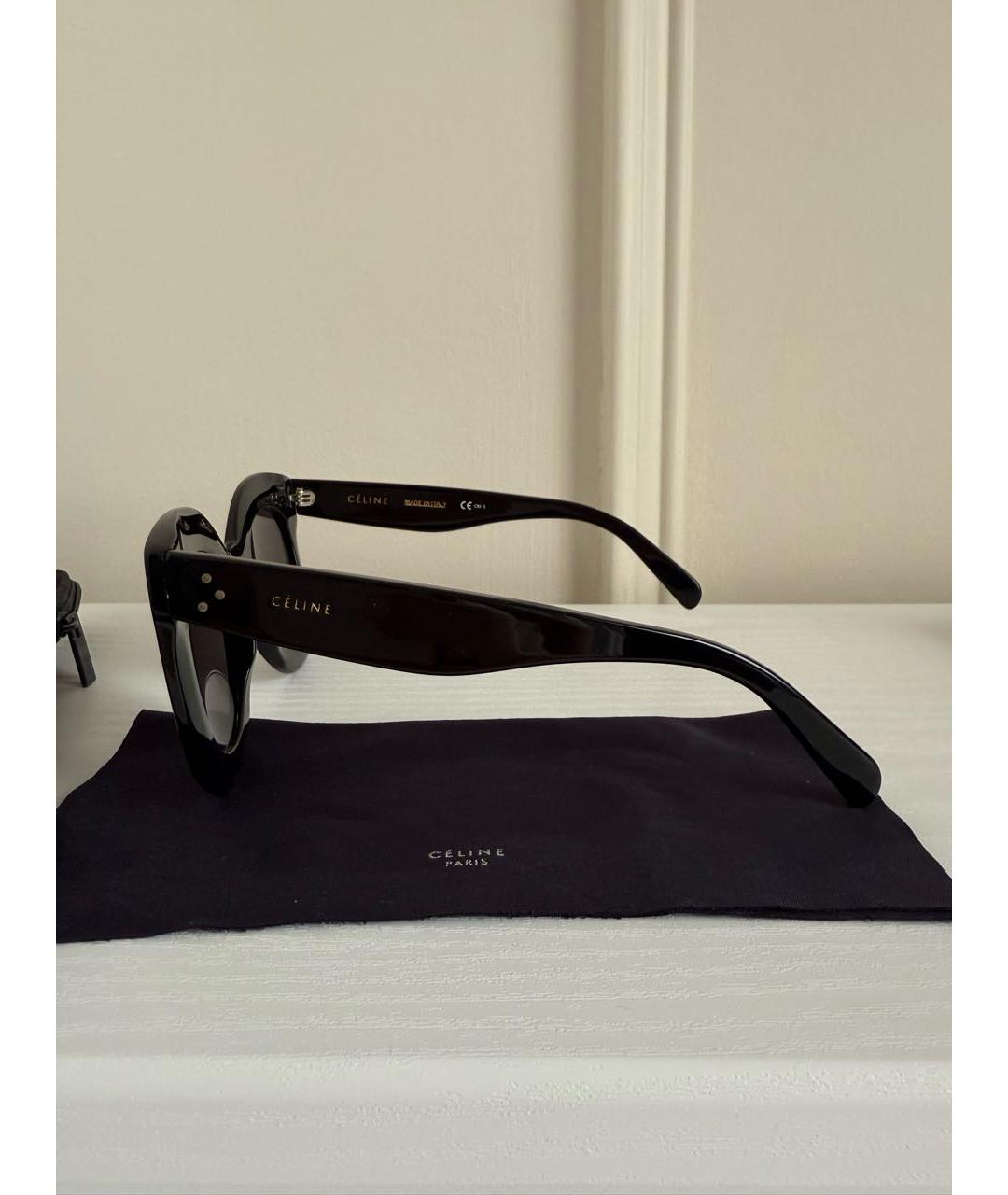 CELINE Черные пластиковые солнцезащитные очки, фото 3