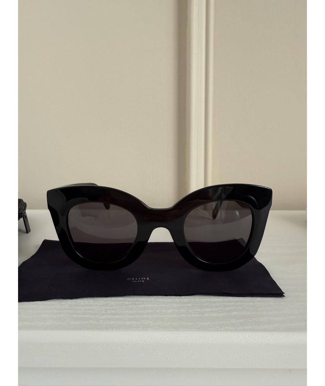 CELINE Черные пластиковые солнцезащитные очки, фото 2
