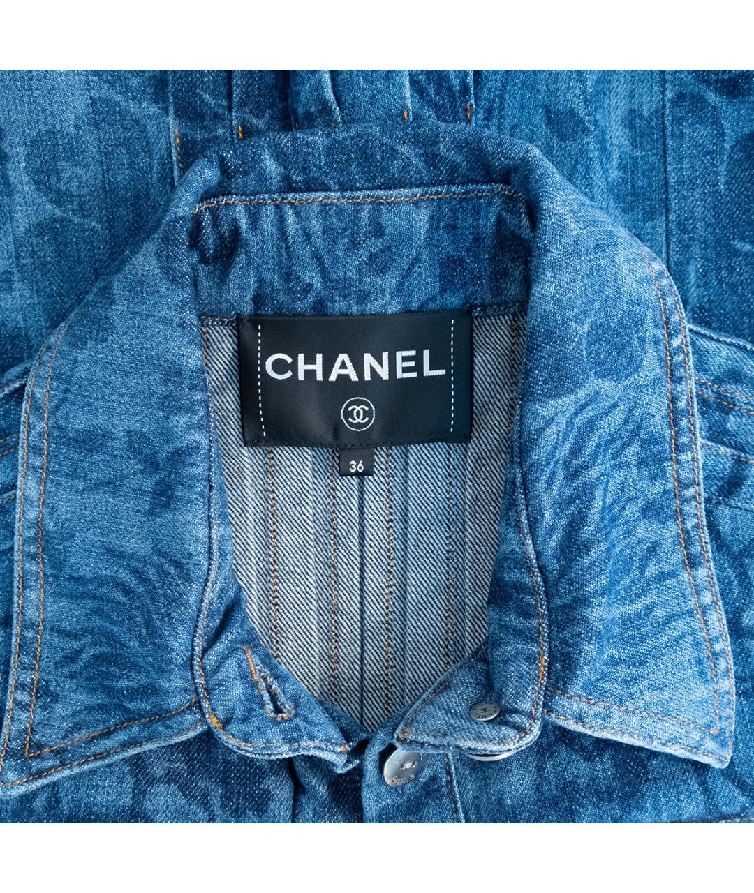CHANEL Синий деним костюм с юбками, фото 6