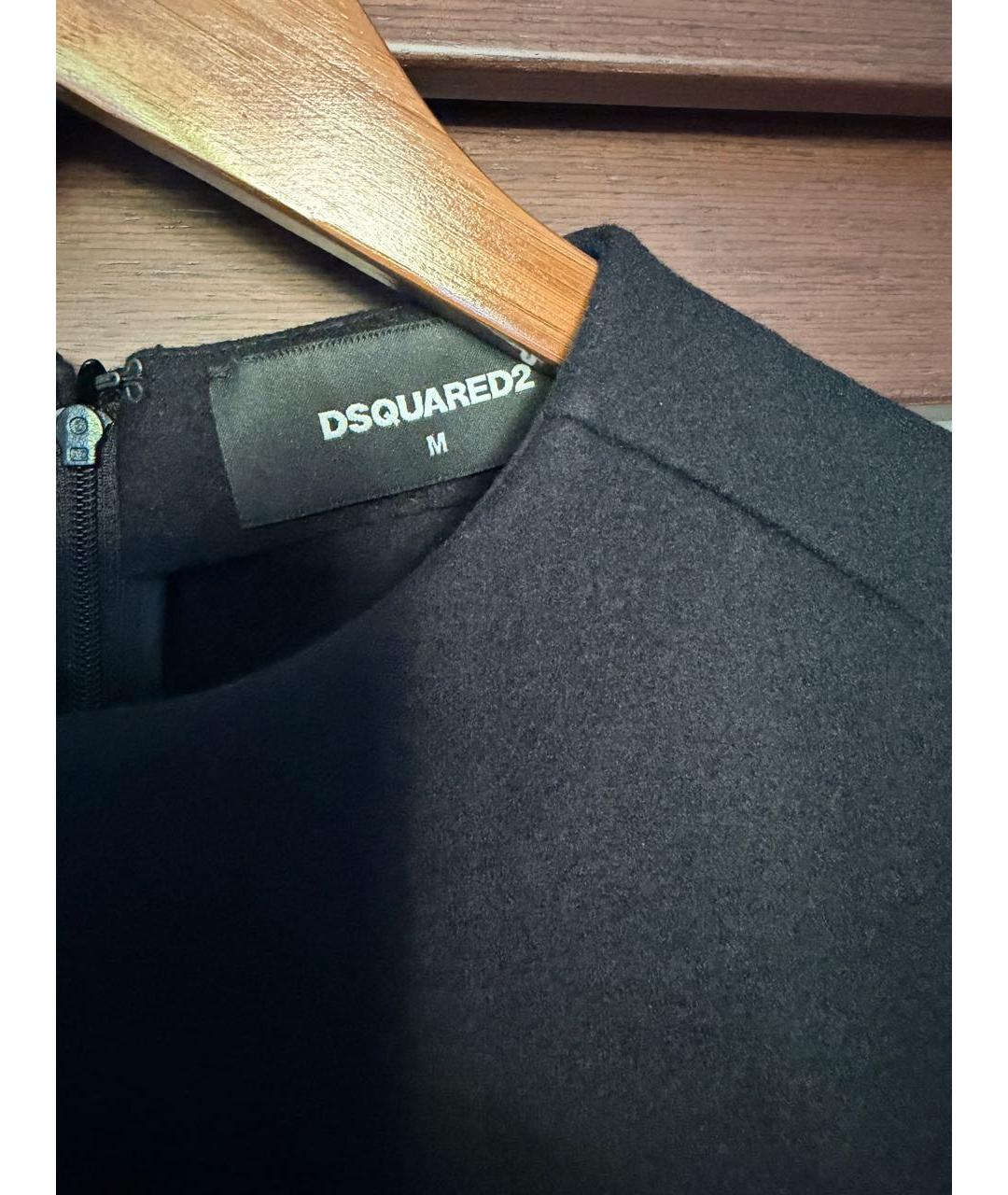 DSQUARED2 Черное шерстяное платье, фото 3