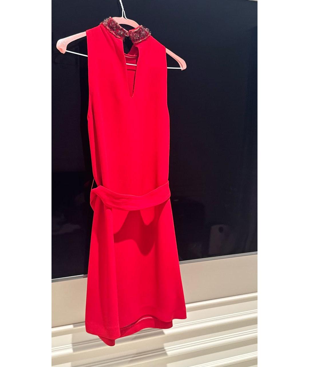 MIU MIU Красное вискозное коктейльное платье, фото 2