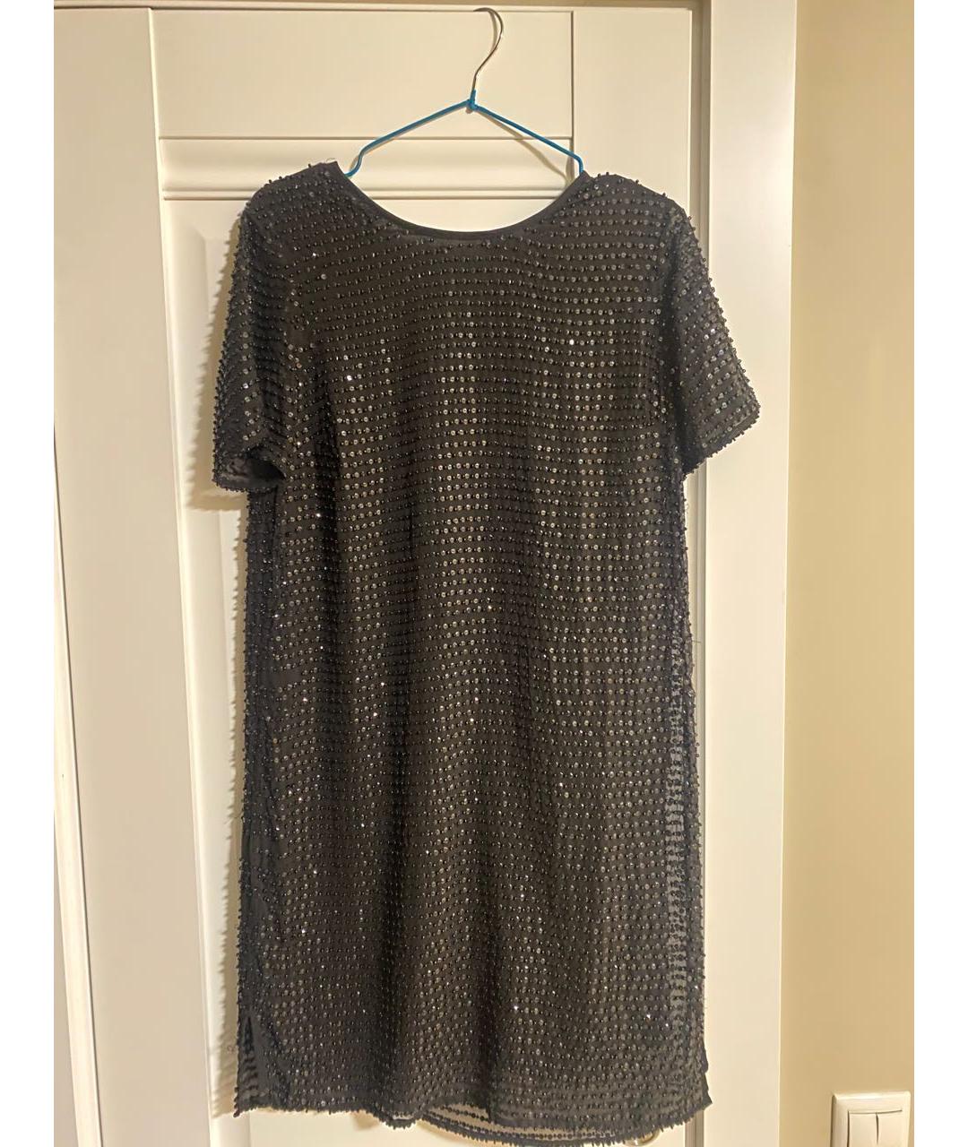 CALVIN KLEIN Черное хлопковое коктейльное платье, фото 4