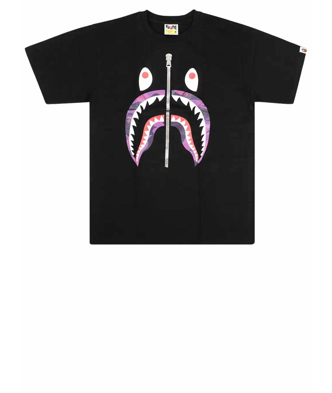 A BATHING APE Черная хлопковая футболка, фото 1