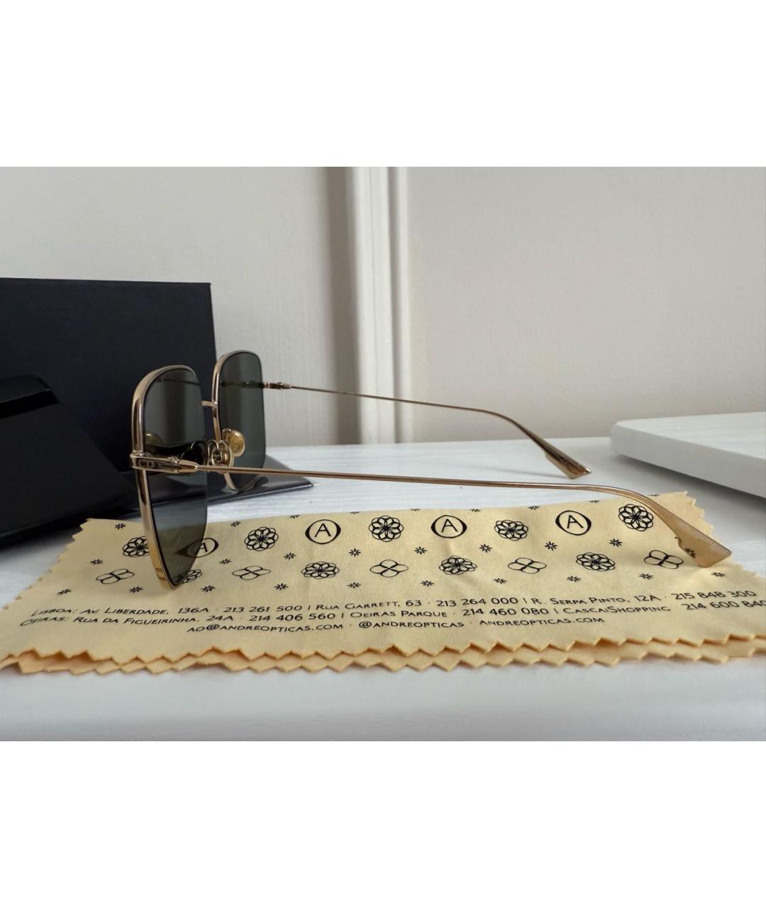 CHRISTIAN DIOR Серебряные металлические солнцезащитные очки, фото 3