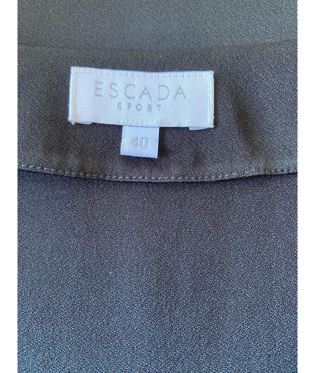 ESCADA Черное вискозное повседневное платье, фото 6