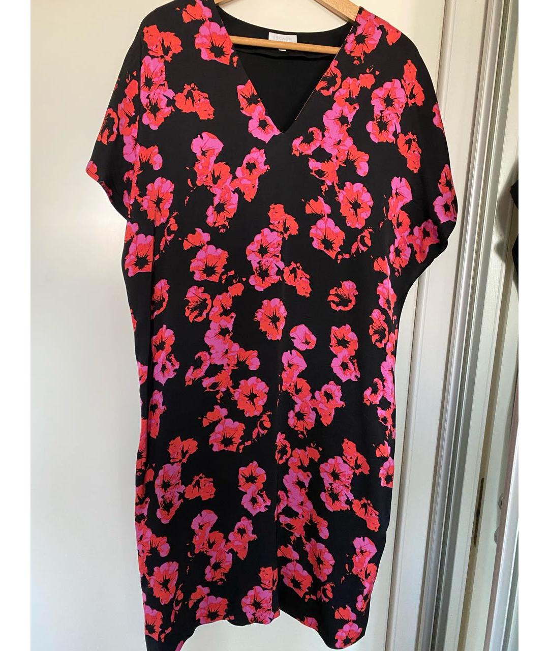 ESCADA Черное вискозное повседневное платье, фото 9
