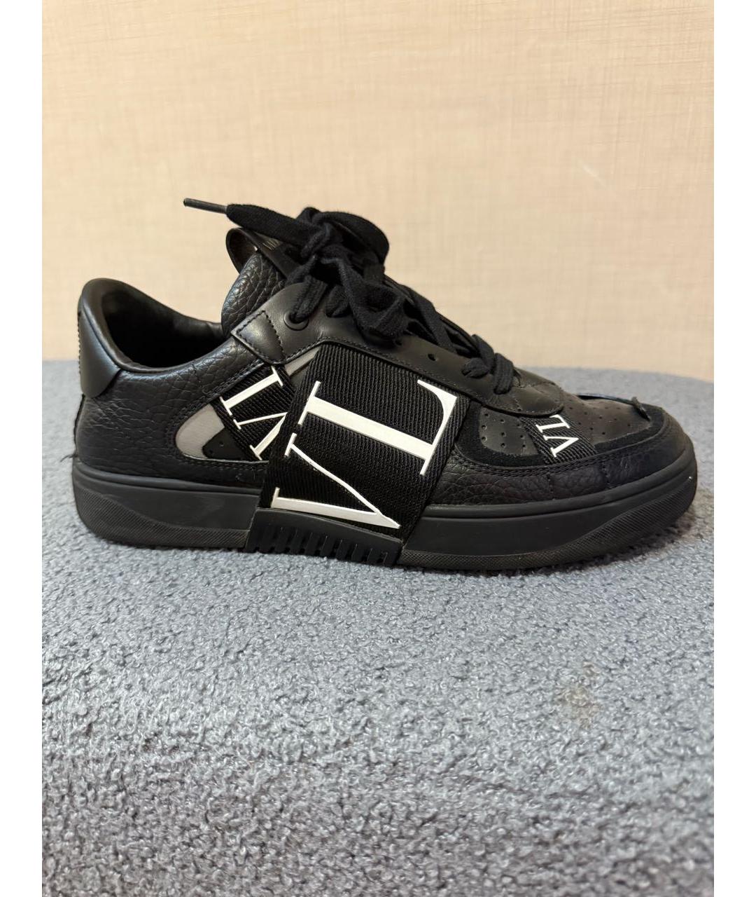 VALENTINO Черные кожаные кеды, фото 5