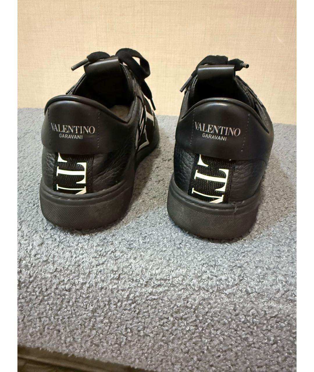 VALENTINO Черные кожаные кеды, фото 4