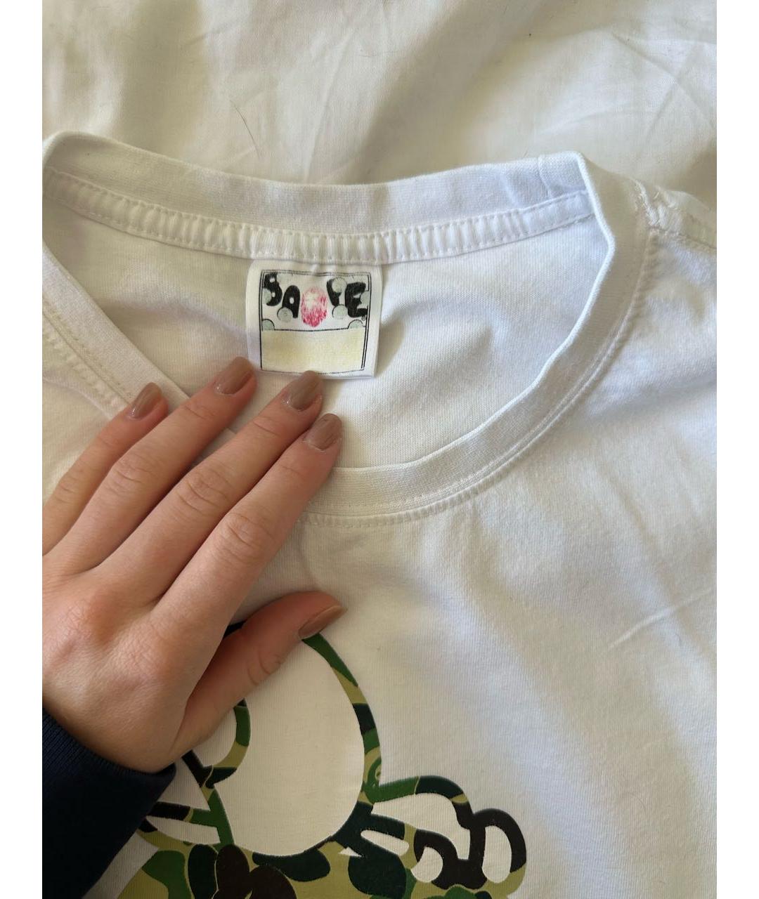 BAPE Белая хлопковая футболка, фото 3