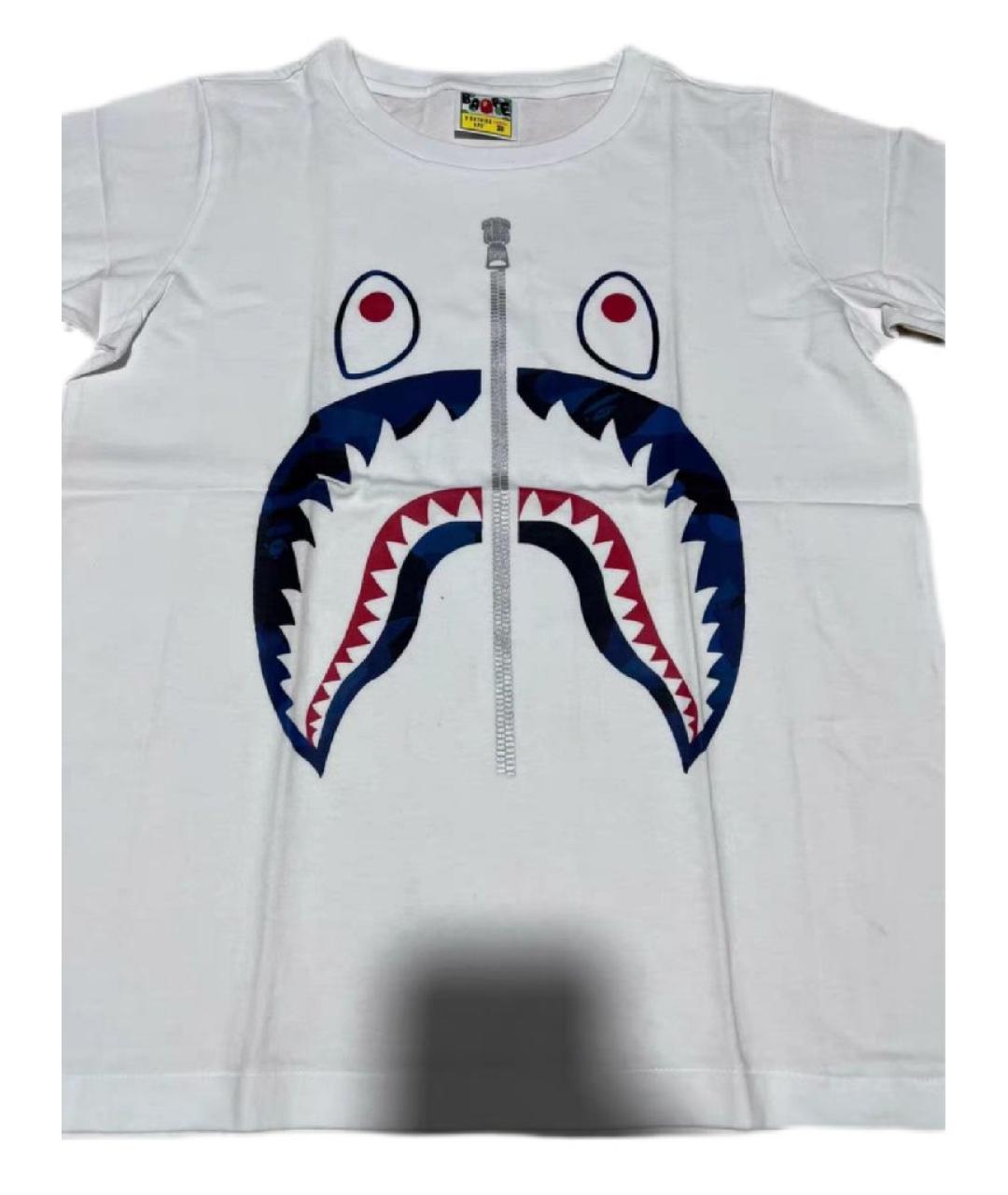 A BATHING APE Белая хлопковая футболка, фото 6