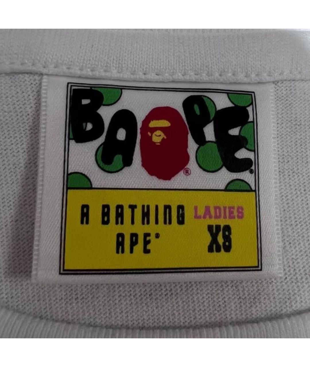 A BATHING APE Белая хлопковая футболка, фото 2