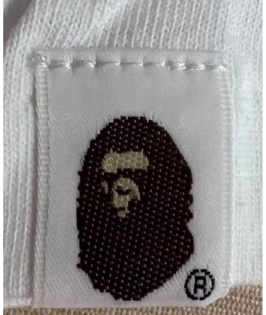 A BATHING APE Белая хлопковая футболка, фото 5