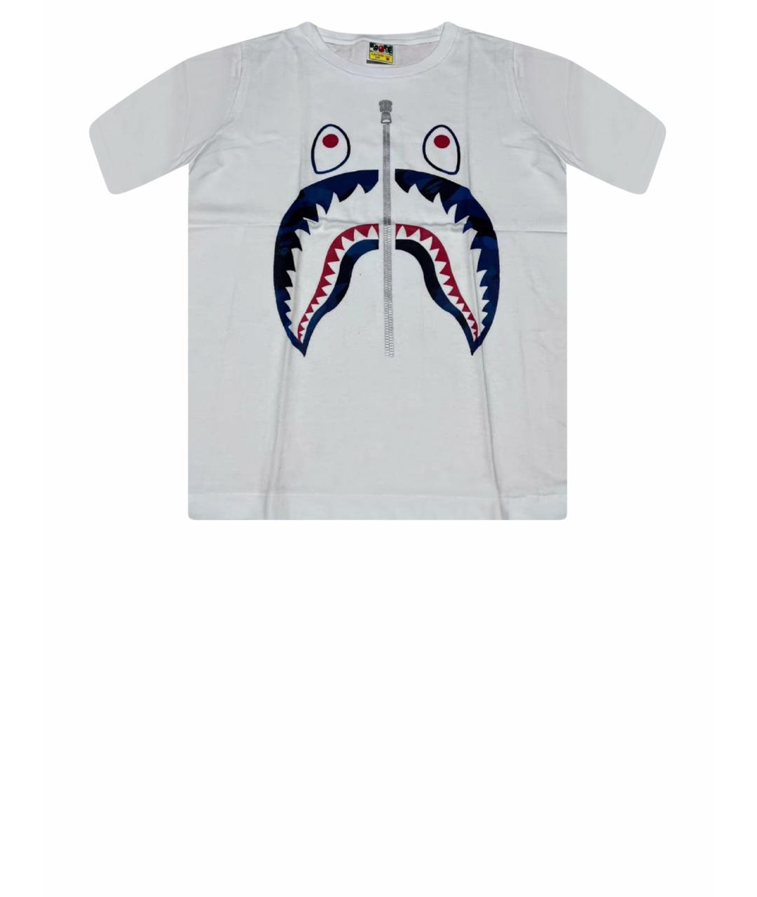A BATHING APE Белая хлопковая футболка, фото 1