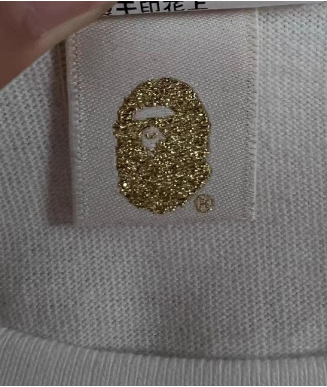 A BATHING APE Белая хлопковая футболка, фото 4