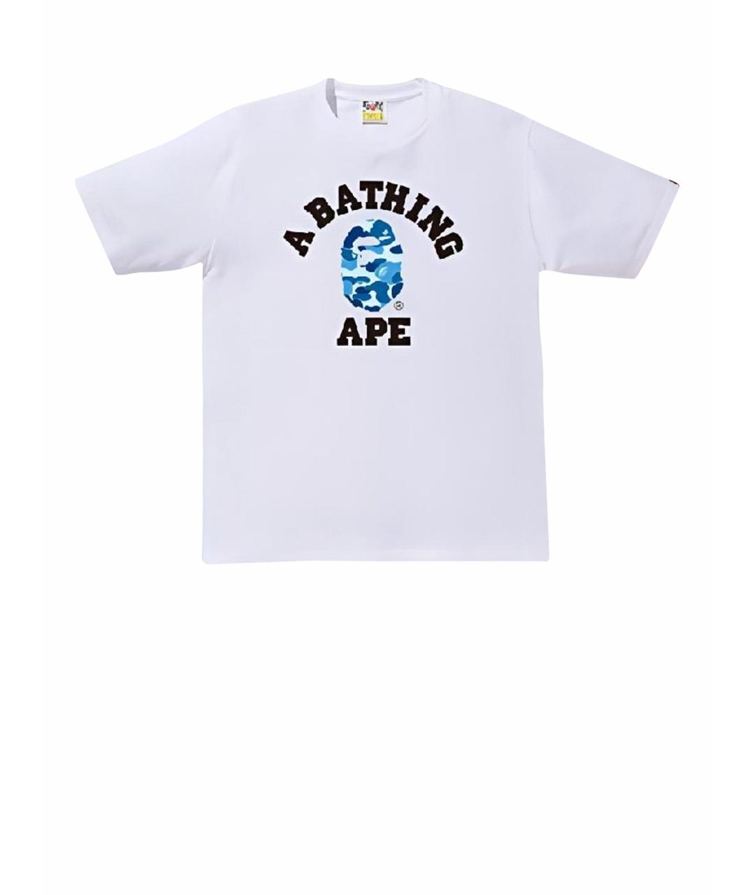 A BATHING APE Белая хлопковая футболка, фото 1