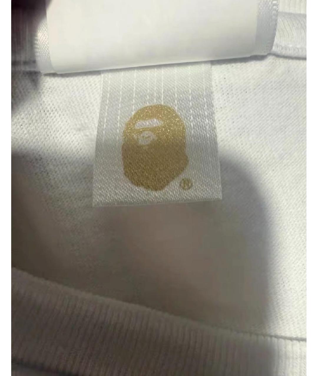A BATHING APE Белая хлопковая футболка, фото 5