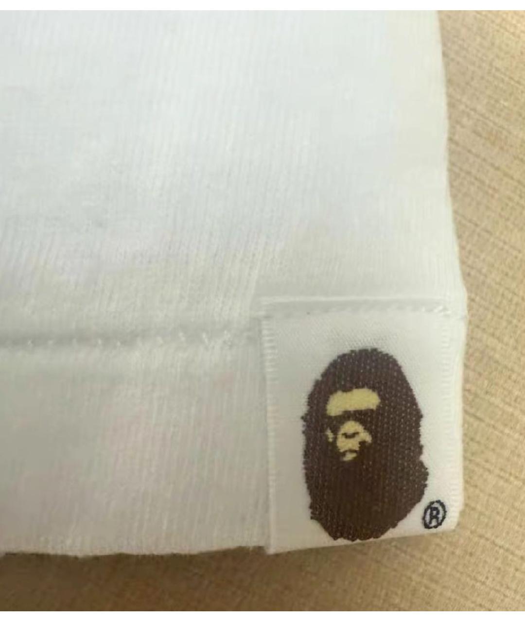 A BATHING APE Белая хлопковая футболка, фото 6