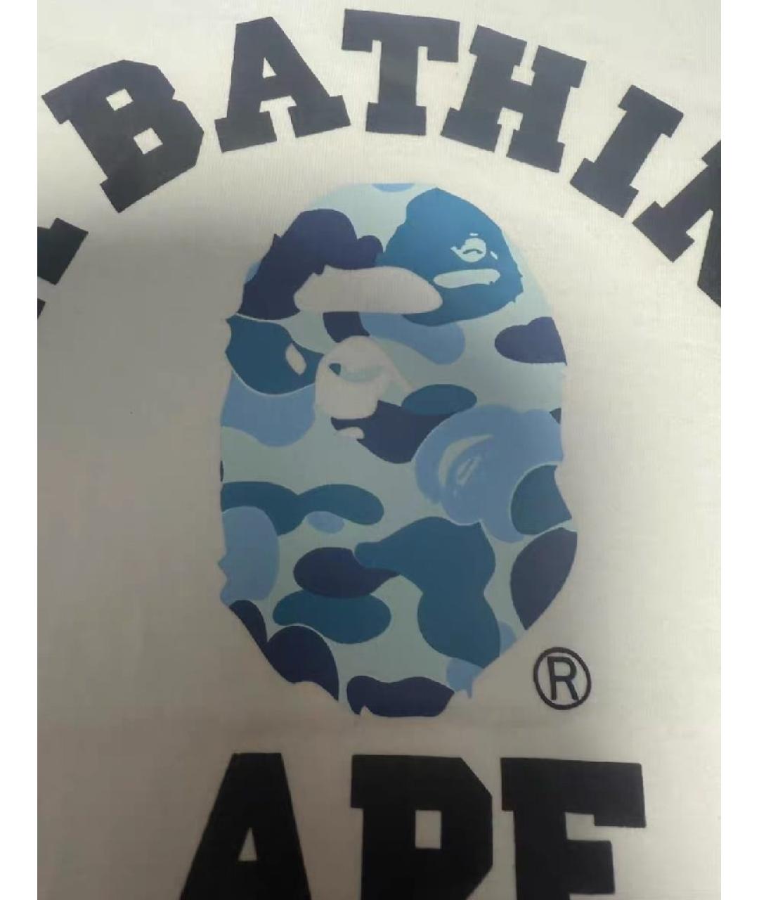 A BATHING APE Белая хлопковая футболка, фото 2