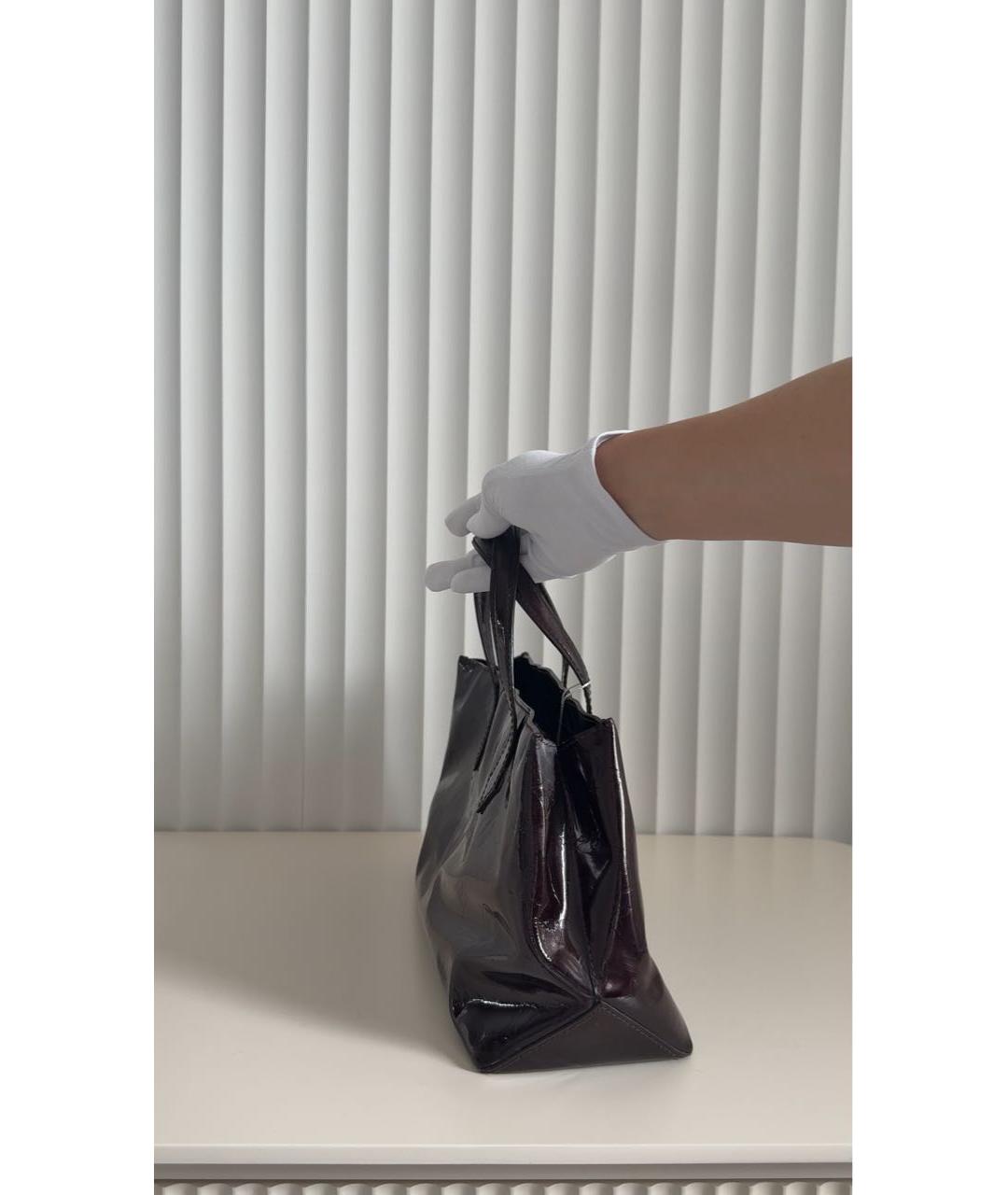 LOUIS VUITTON Бордовая сумка с короткими ручками из лакированной кожи, фото 2