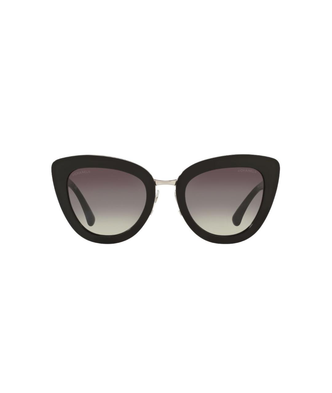 CHANEL Черные пластиковые солнцезащитные очки, фото 1