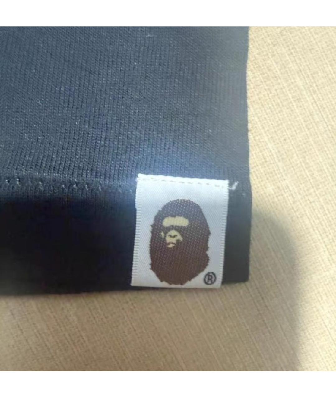 A BATHING APE Черная хлопковая футболка, фото 5