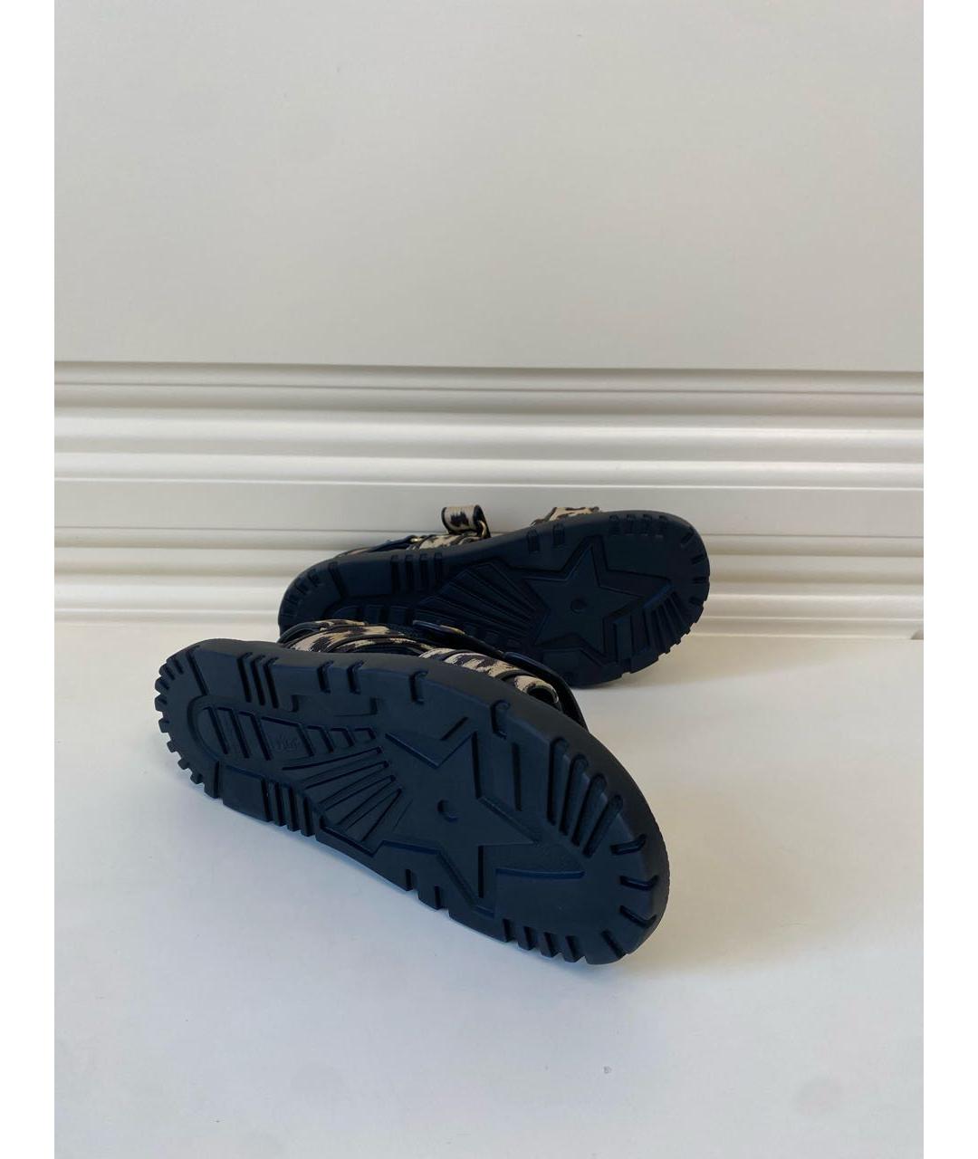 CHRISTIAN DIOR Коричневые кожаные сандалии, фото 6