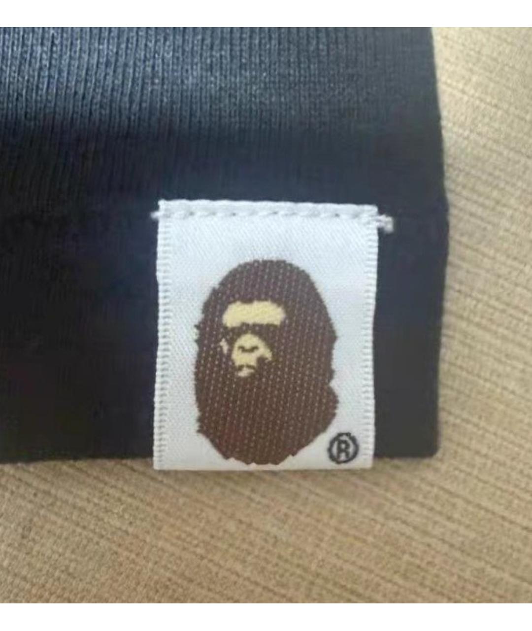 A BATHING APE Черная хлопковая футболка, фото 5