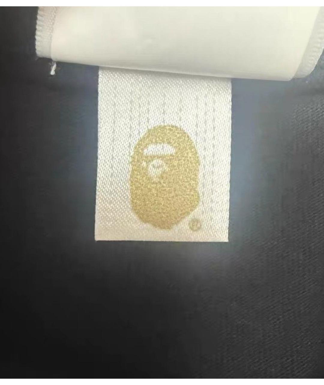 A BATHING APE Черная хлопковая футболка, фото 4