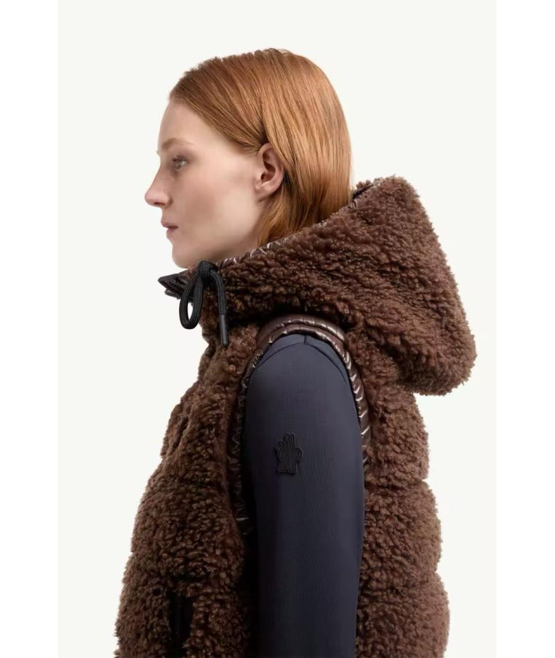 MONCLER Коричневый жилет, фото 3
