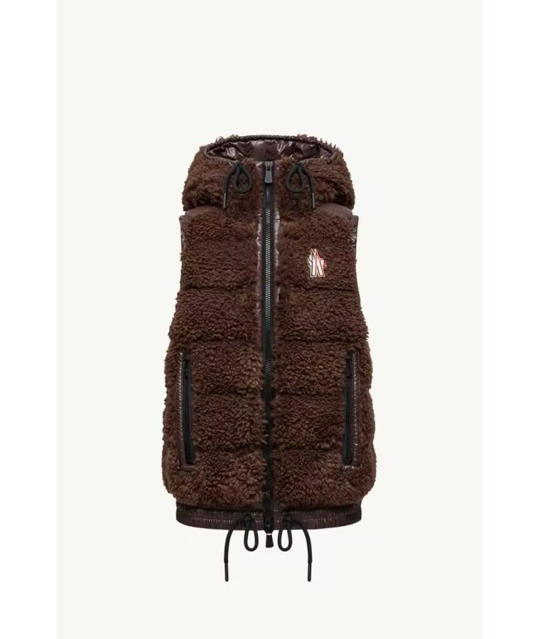 MONCLER Коричневый жилет, фото 5