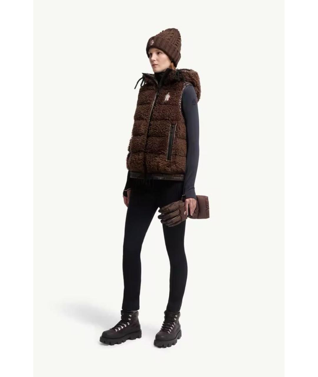 MONCLER Коричневый жилет, фото 2