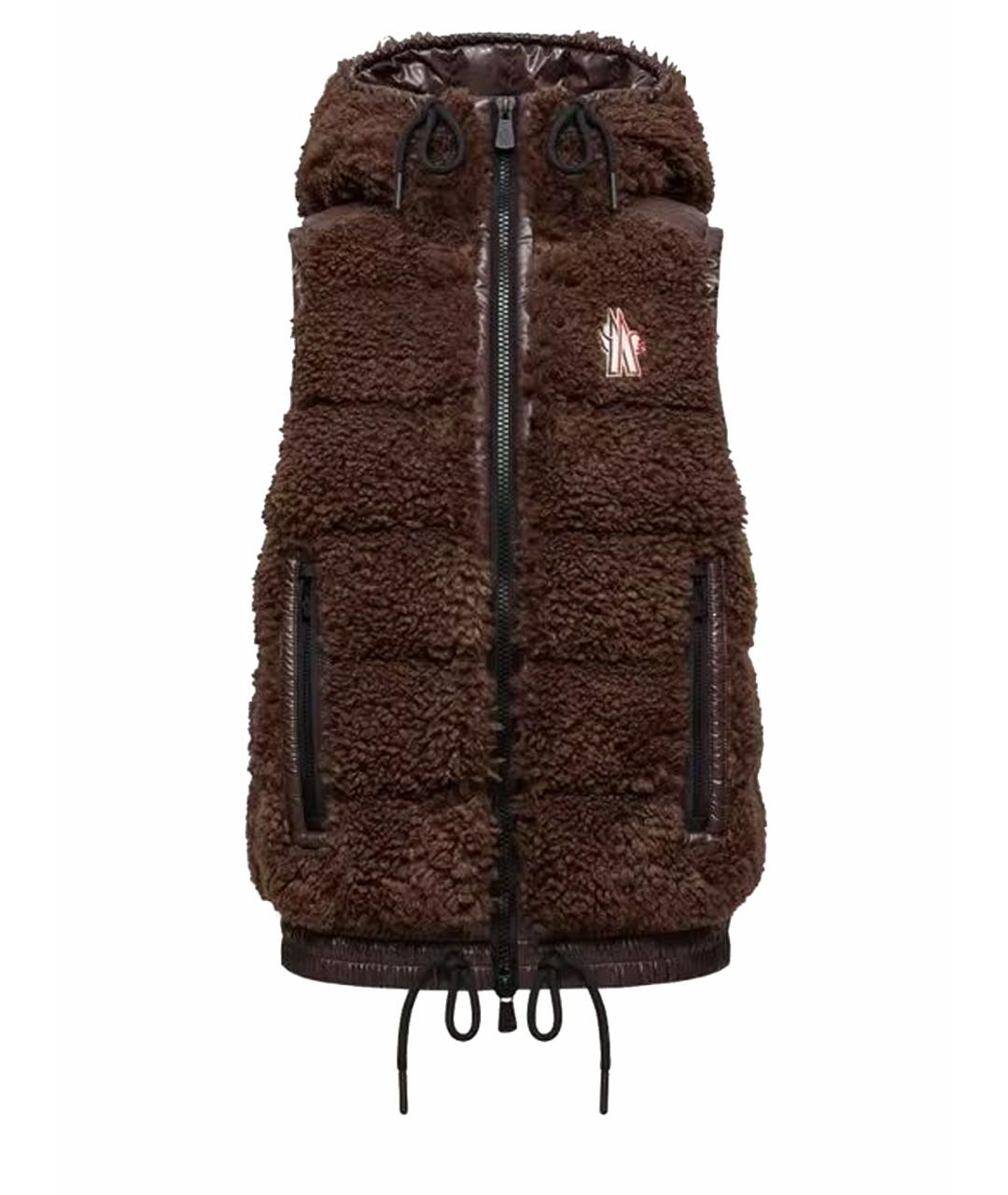 MONCLER Коричневый жилет, фото 1