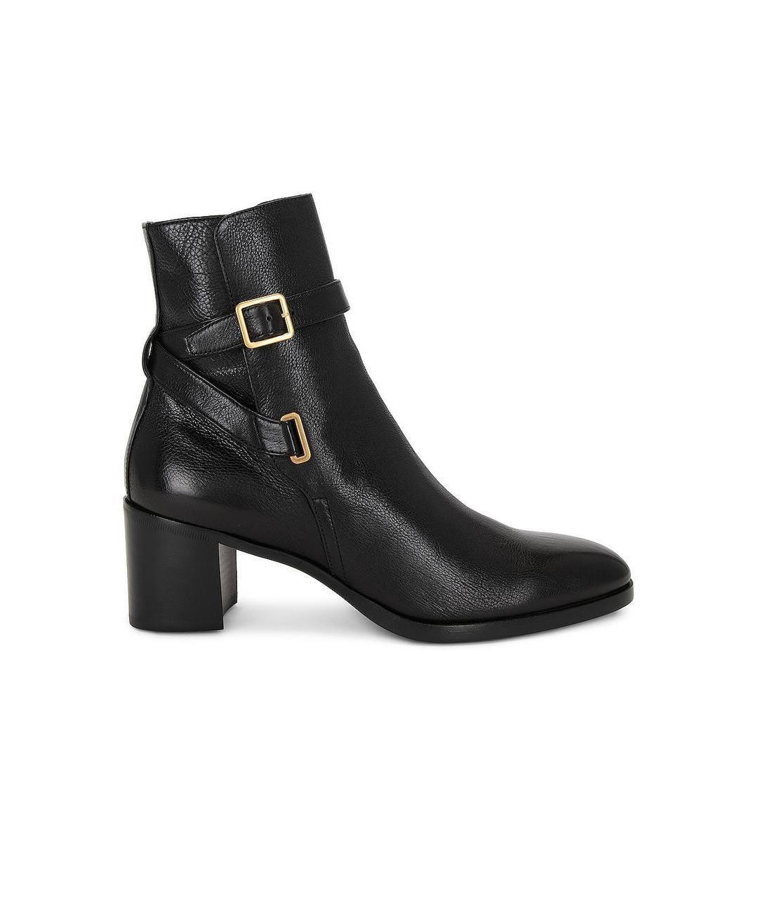 SAINT LAURENT Черные кожаные ботинки, фото 6