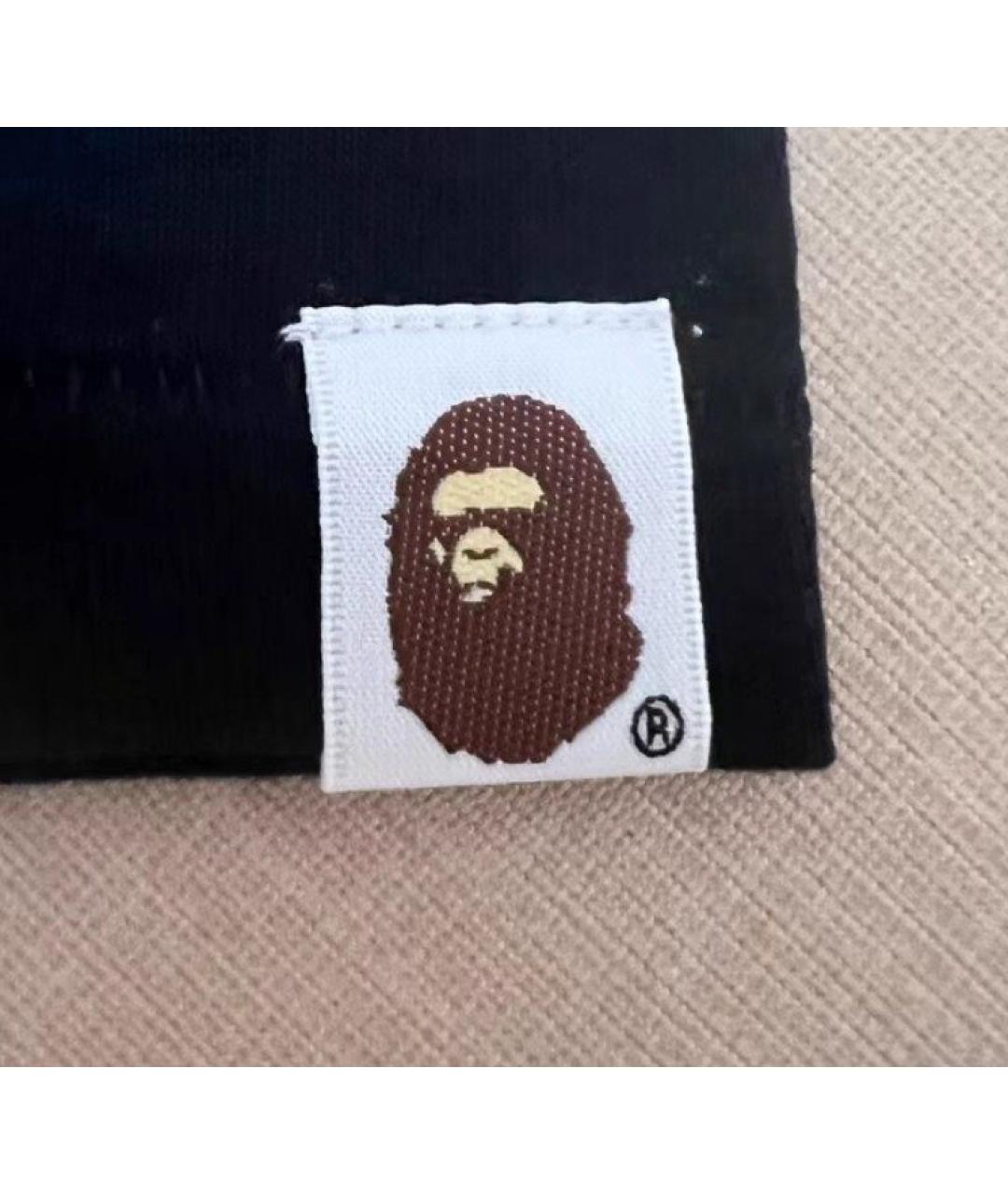 A BATHING APE Черная хлопковая футболка, фото 5