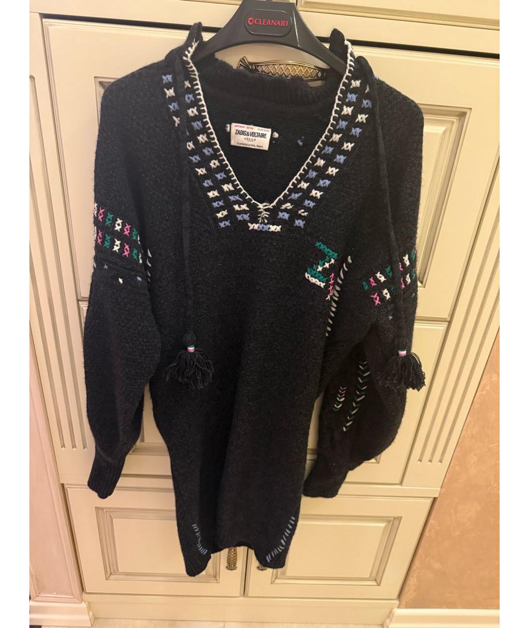 ZADIG & VOLTAIRE Серое кашемировое повседневное платье, фото 8