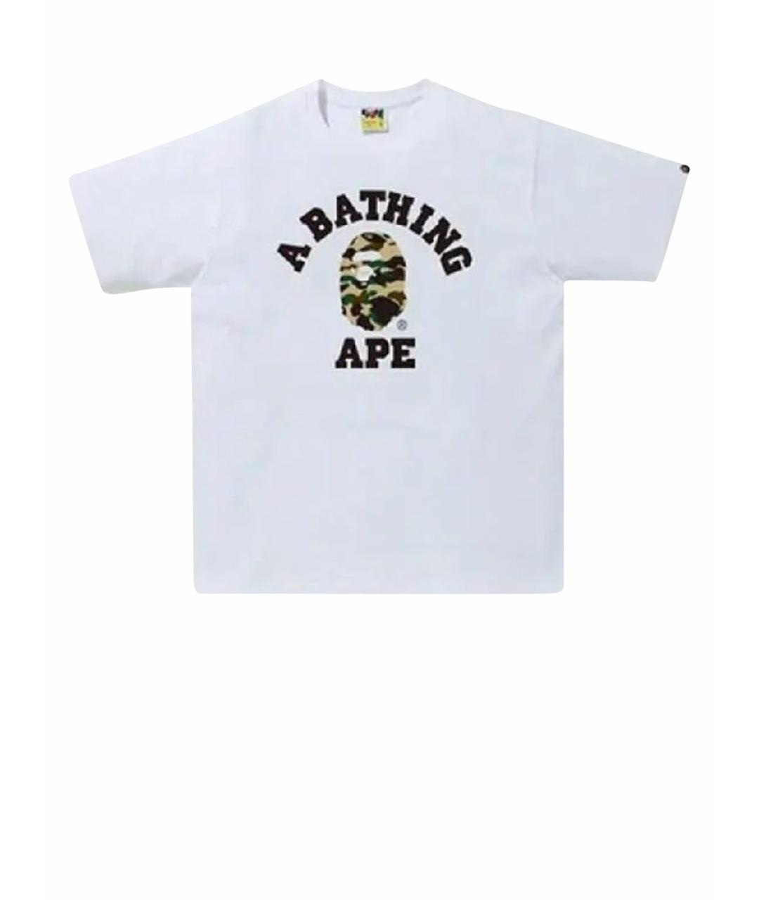 A BATHING APE Белая хлопковая футболка, фото 1