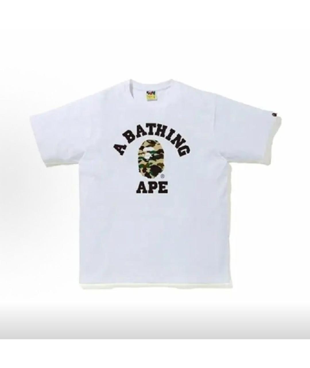 A BATHING APE Белая хлопковая футболка, фото 6