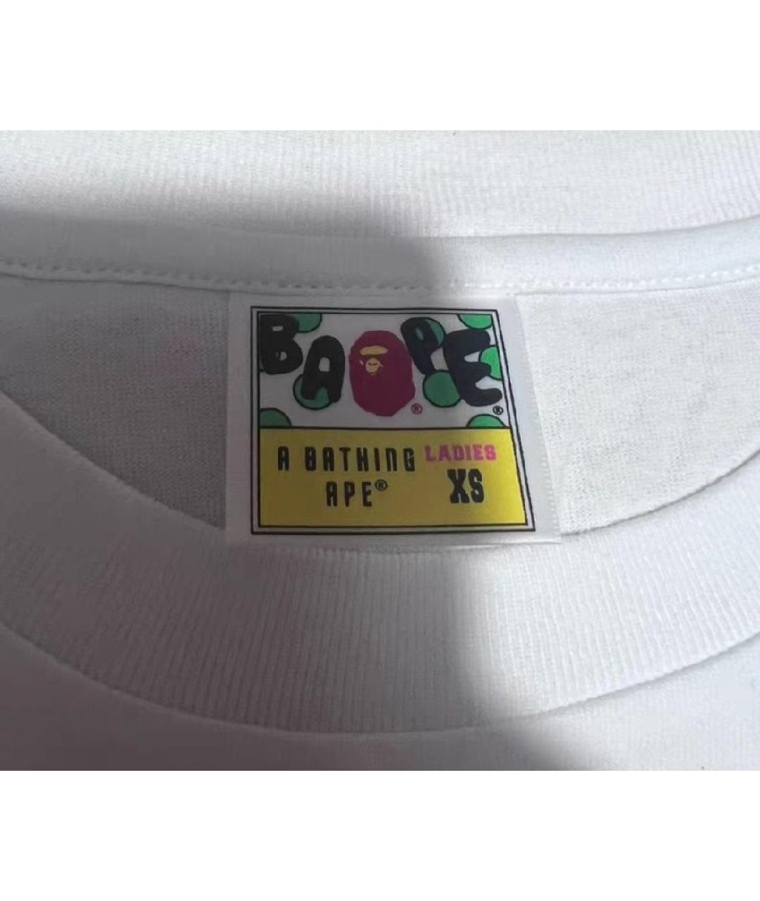 A BATHING APE Белая хлопковая футболка, фото 2